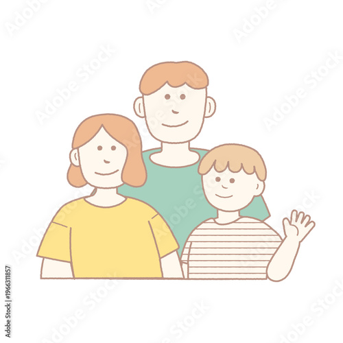 a happy mother, father, and child spending time together