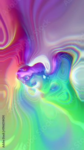 Psychedelic Liquid Abstract Loop Vertical Color Flow Background