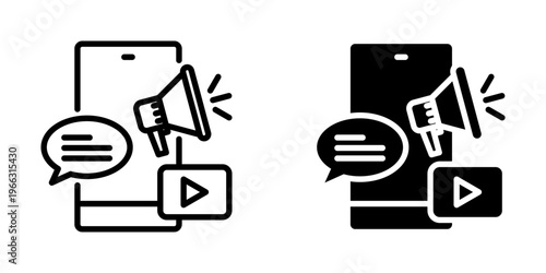 Advertisement icon, element icon for design branding, print, and digital media