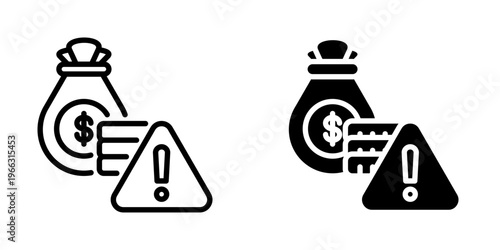 Financial risk icon, element icon for design branding, print, and digital media