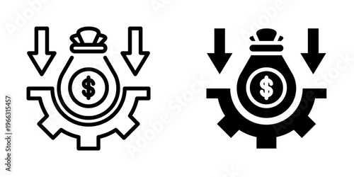 Loss icon, element icon for design branding, print, and digital media