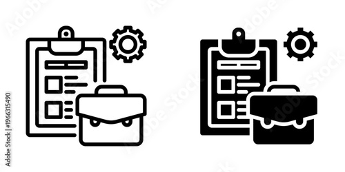 Project management icon, element icon for design branding, print, and digital media