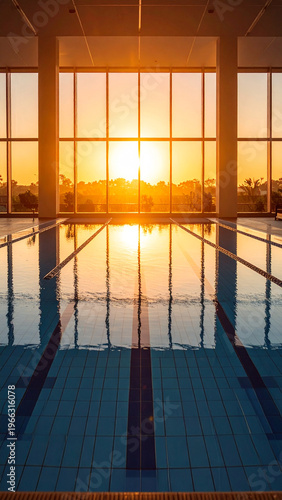 Empty Swimming Pool Before Opening Hours