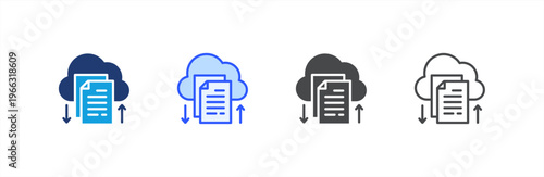 Access icon multiple style collection. Vector illustration.