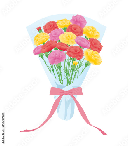 カーネーションの花束　ミックス