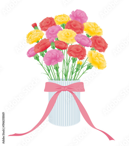 カーネーションの花束　ミックス