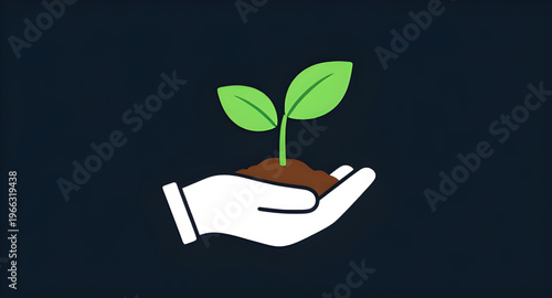 hand plant, holding plant, green plant, plant care, eco symbol, nature symbol, environment icon, sustainability icon, growth symbol, nurture plant, care plant, protect plant, save earth, eco friendly,