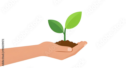 hand, plant, seedling, sprout, leaf, leaves, green, nature, eco, ecology, environment, sustainability, growth, nurture, care, support, protection, save, earth, natural, organic, garden, gardening, agr