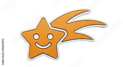 Smiling Star Comet Icon