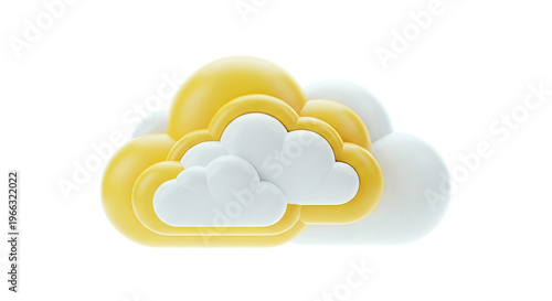 Stylized 3D Cloud Icons