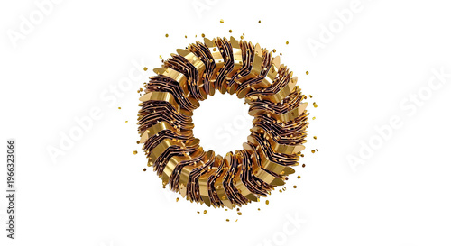 Golden Wreath with Confetti