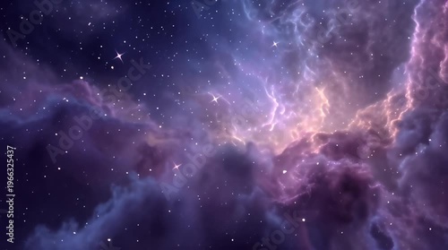 Abstrack Galaxy With Particle Backgroun in Space