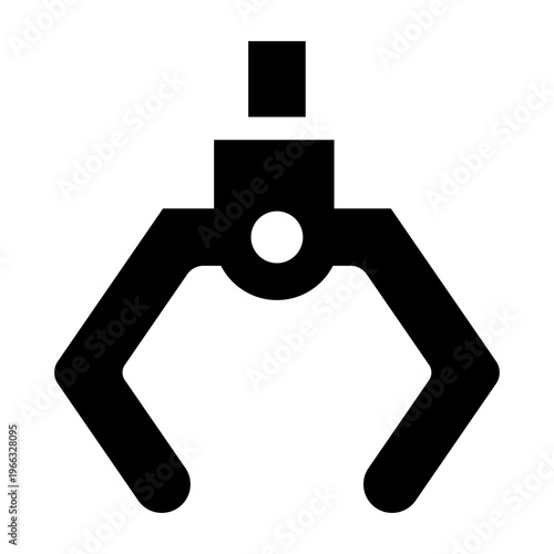 Foto Robot claw png flat icon, transparent background