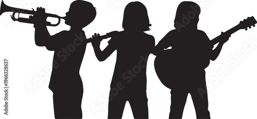Music vector silhouettes