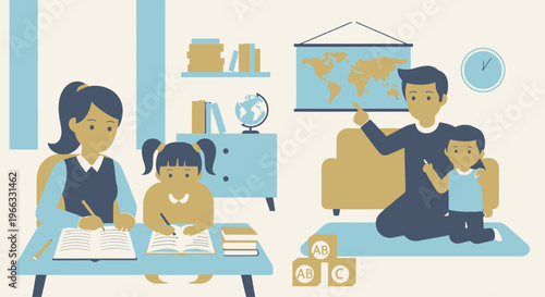 Family Homeschooling and Remote Learning Together