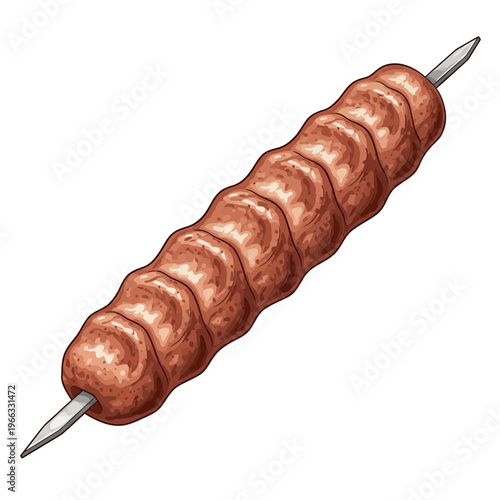 Grilled Kofta Kebab Skewer