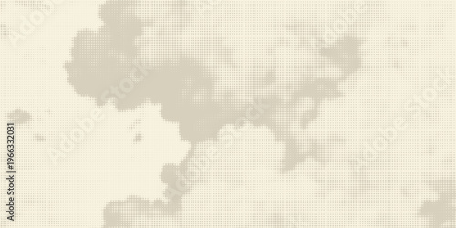 Retro beige halftone paper texture. Vintage craft ecru wallpaper with speckles, flecks, particles. Light cream grunge grain overlay background. Dirty dotted and specked canvas backdrop. Vector
