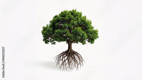 big tree isolated on white background