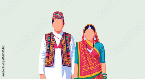 Indian Couple in Traditional Attire