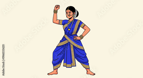 Indian Woman Performing Traditional Dance