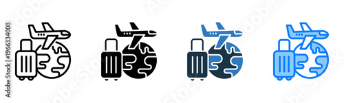 Tourism icon multiple style 