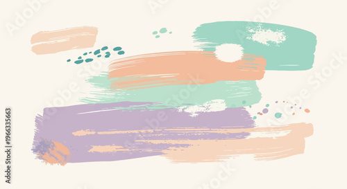 Colorful abstract paint brush strokes.