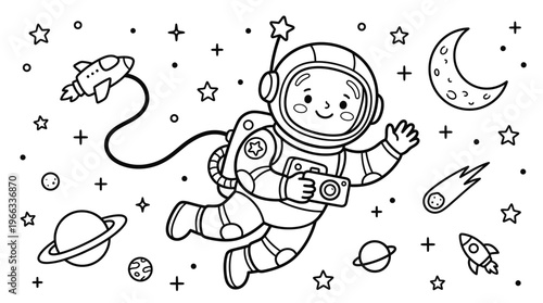 Astronaut in Space Suit Smiling.