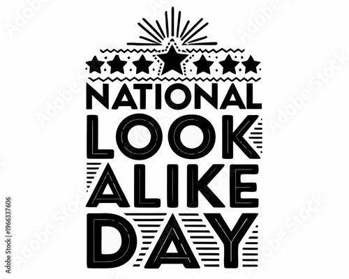 National Look-Alike Day Vector Illustration, Twin or Doppelgänger Concept, Funny and Creative Character Design Isolated on White Background