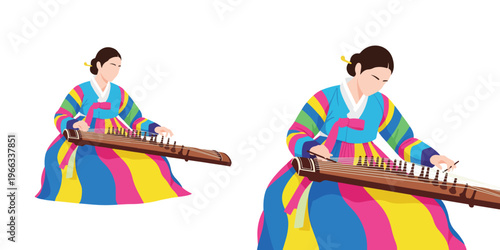 picture of a woman playing the kecapi