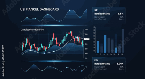 US finance data screen display.