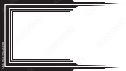 Geometric shapes in black and white colors abstract design