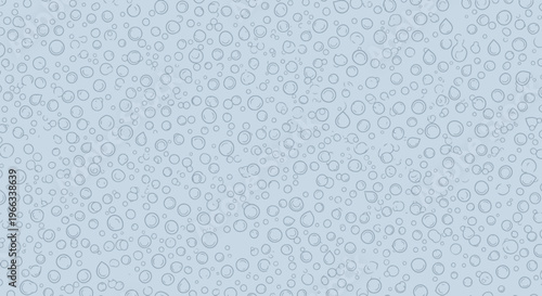 Abstract Water Droplets Pattern on Light Blue Background