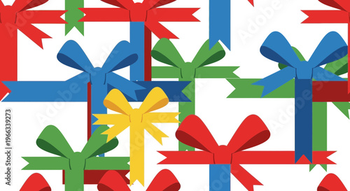 Colorful Gift Boxes Seamless Pattern