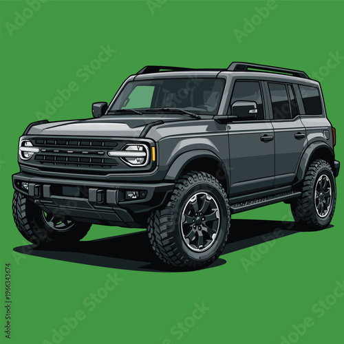Nice and detailed 4x4 car vector illustration