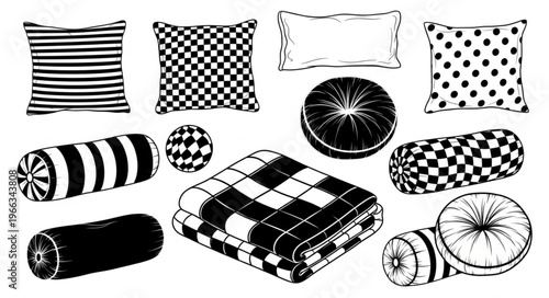 Assorted Pillows and Blanket Collection - Decorative Home Comforts.