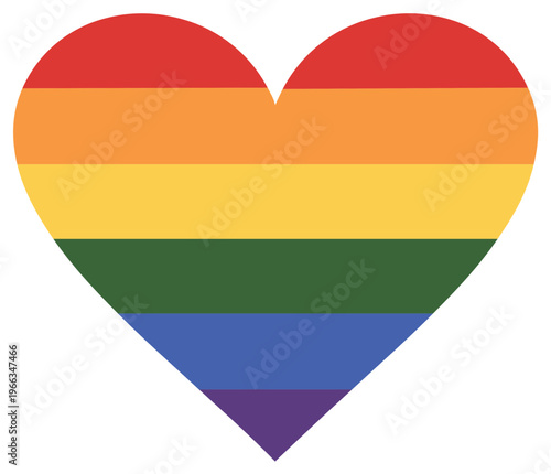 Free Download Rainbow Heart Symbol with Pride Colors - Love and Equality Concept - GFXLoad