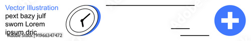 Time management, healthcare planning, medical scheduling, emergency response, patient care, productivity. A clock and a blue medical cross are visible. Time management and healthcare concept