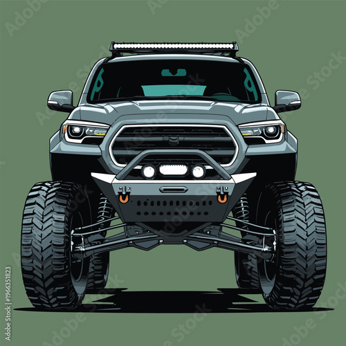 Nice and detailed 4x4 car vector illustration