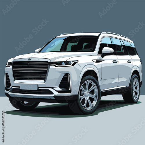 Nice and detailed 4x4 car vector illustration