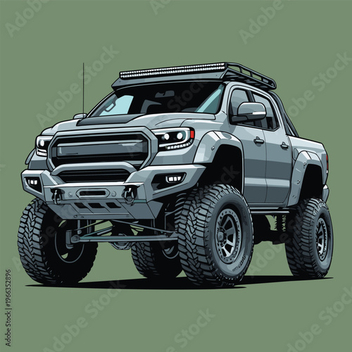 Nice and detailed 4x4 car vector illustration