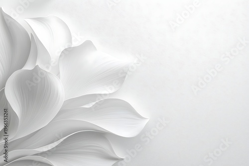 Elegant White Petals on Soft Background for Minimalist and Modern Design Projects