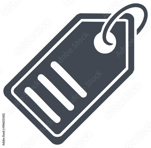 Price tag glyph icon vector illustration for shopping sale discount and retail label