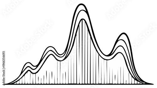 Abstract illustration of a graph and peaks