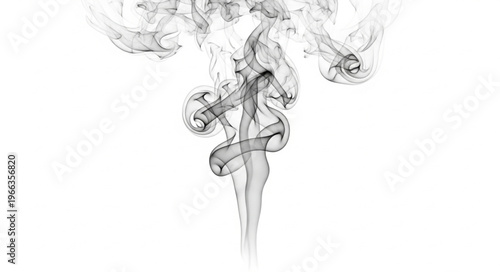Ethereal Smoke Plumes - A Dance of Light and Shadow.