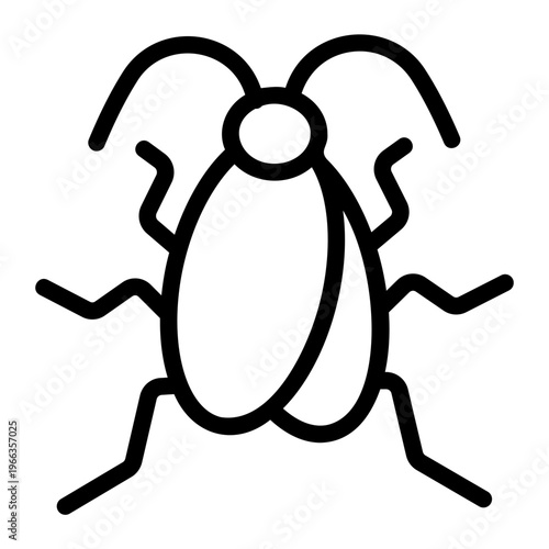 Cockroach Line Icon