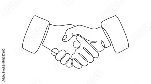 Handshake icon symbolizing agreement, trust, partnership, and successful business collaboration