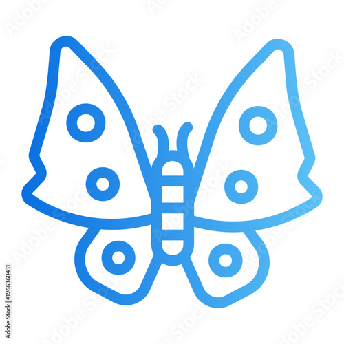 Butterfly Line Gradient Icon