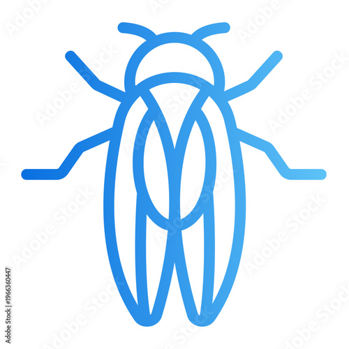 Cicada Line Gradient Icon