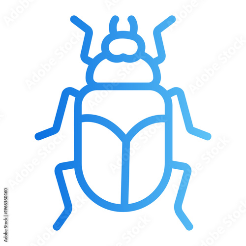 Dung beetle Line Gradient Icon