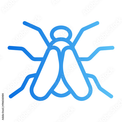 Insect fly Line Gradient Icon
